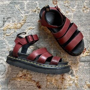 Blaire dark cherry red platform doc martens